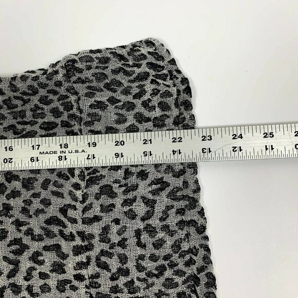 Stella Moda Animal Print Linen Shirt Short Sleeve - Picture 8 of 8